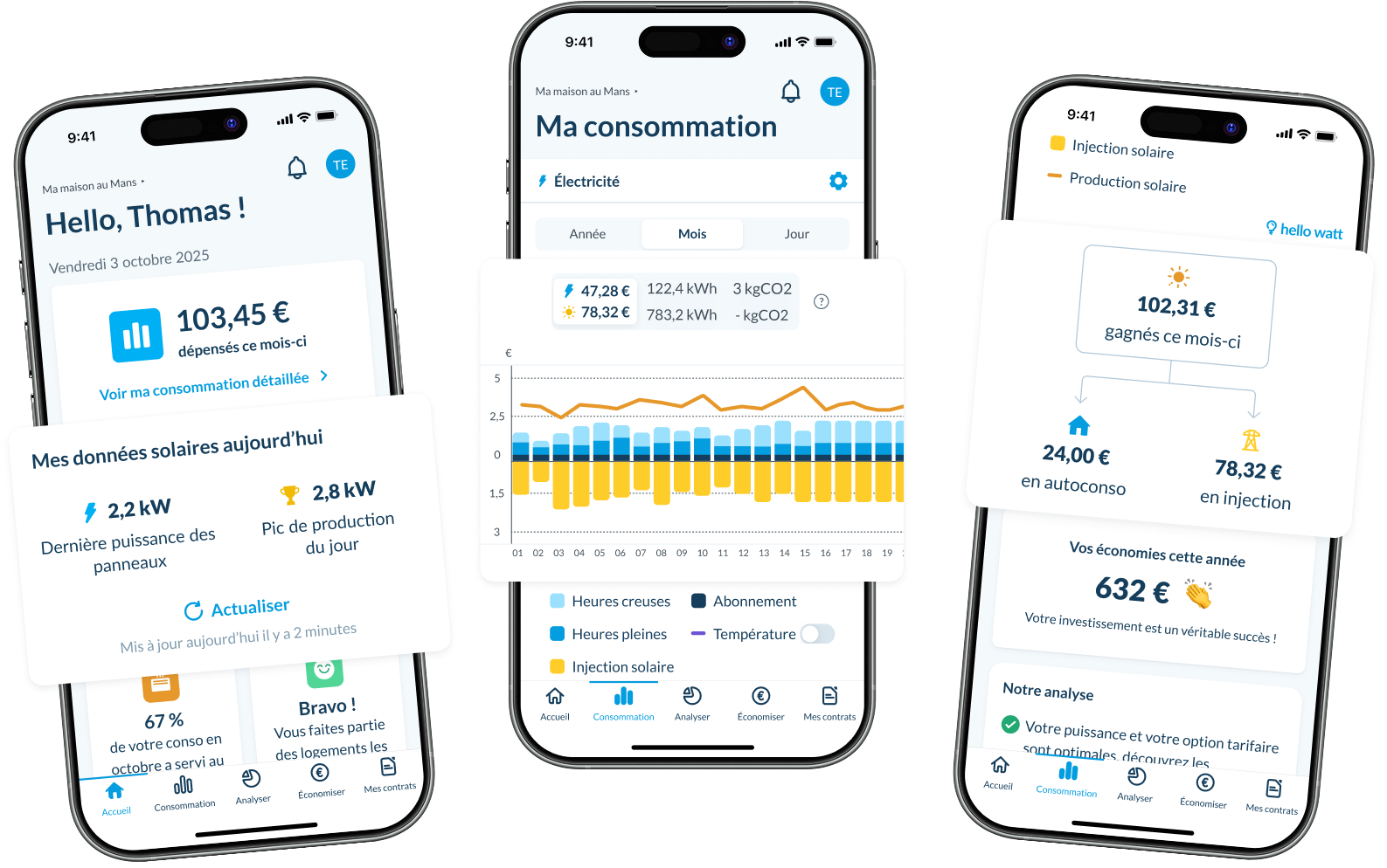 Illustation application mobile de suivi de consommation